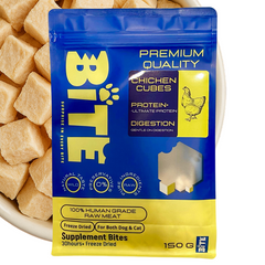 BITE freeze-dried chicken cube treats for cats and dogs Malaysia - high protein training treat