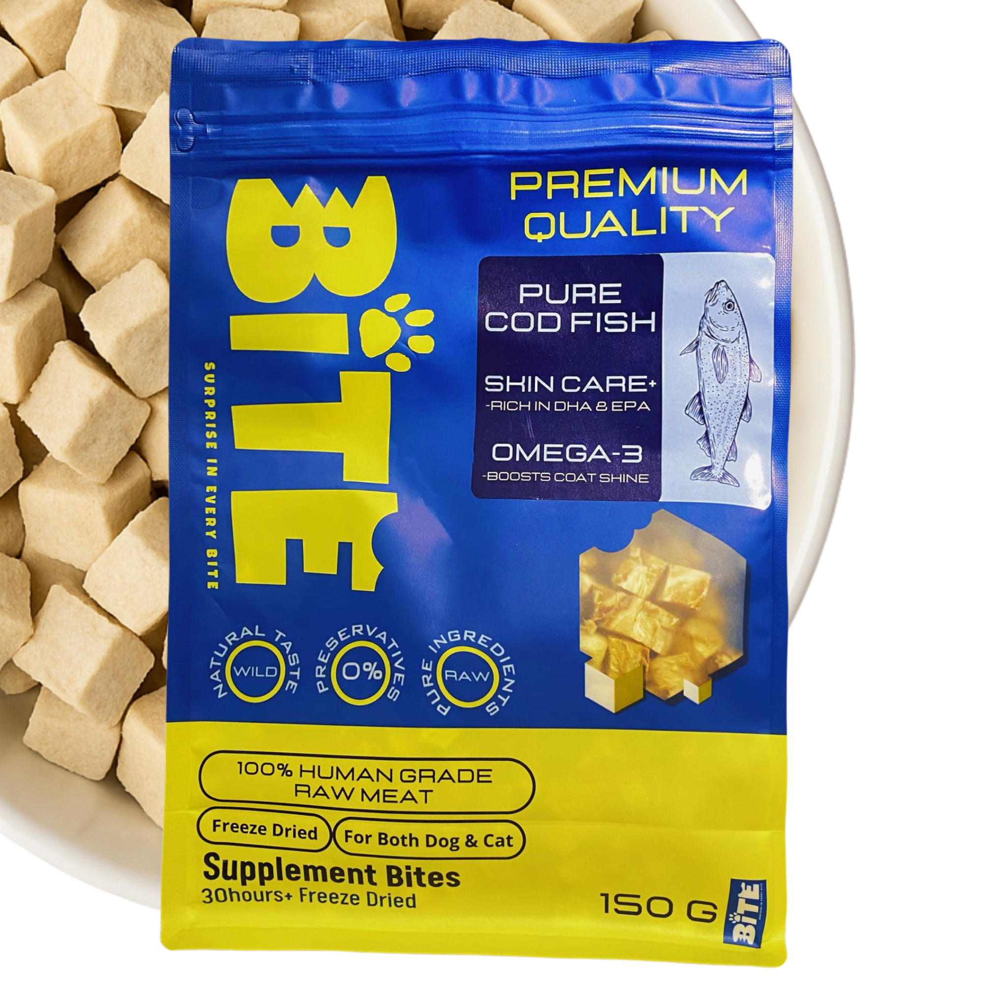 BITE freeze-dried cod fish cat and dog treats Malaysia