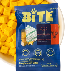 BITE freeze-dried egg yolk cat and dog treats 20g Malaysia