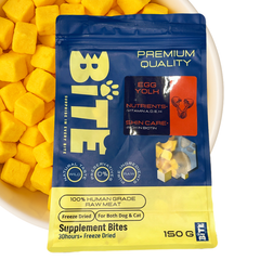BITE freeze-dried egg yolk treats for cats and dogs Malaysia - single ingredient protein snack