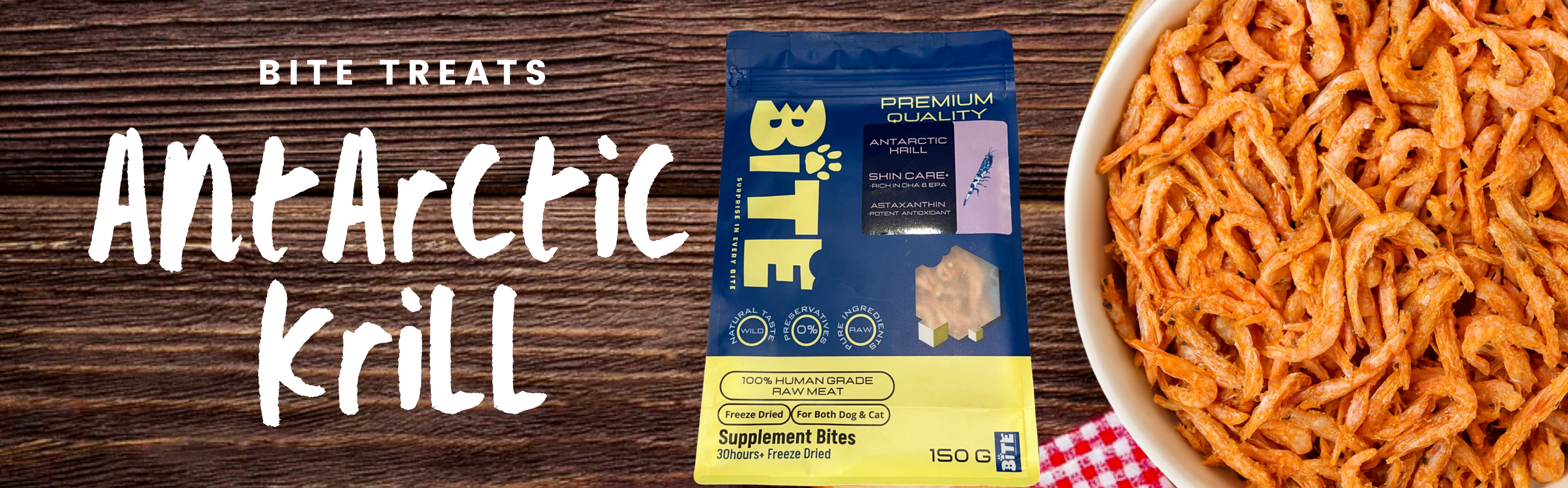 Antarctic Krill Freeze Dried for Cats & Dogs Banner