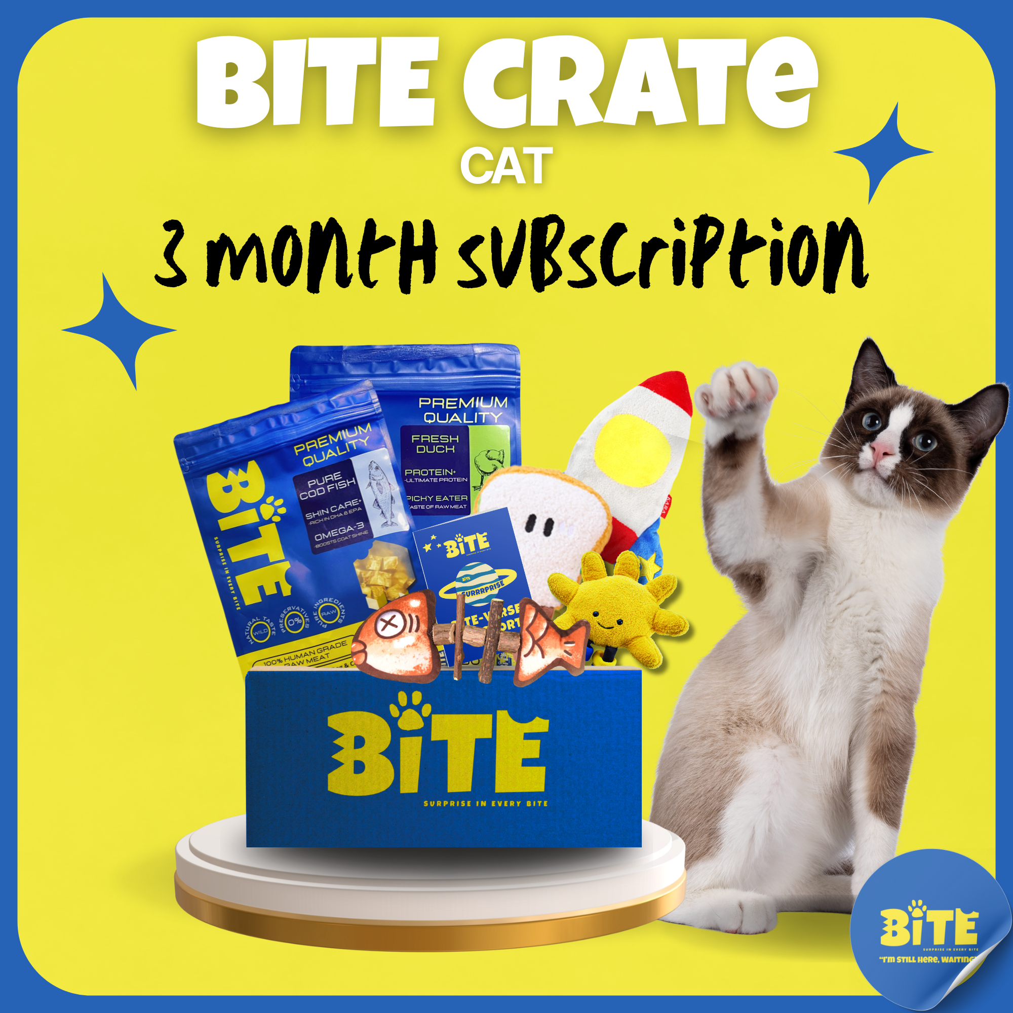Bite Crate Cat 3 Month Subscription