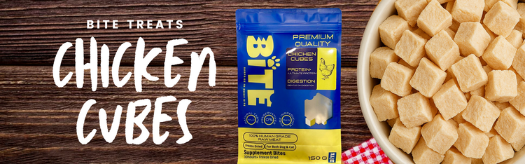 BITE Treats Malaysia – Freeze-Dried Chicken Cubes Pet Treats High Protein Easy to Digest