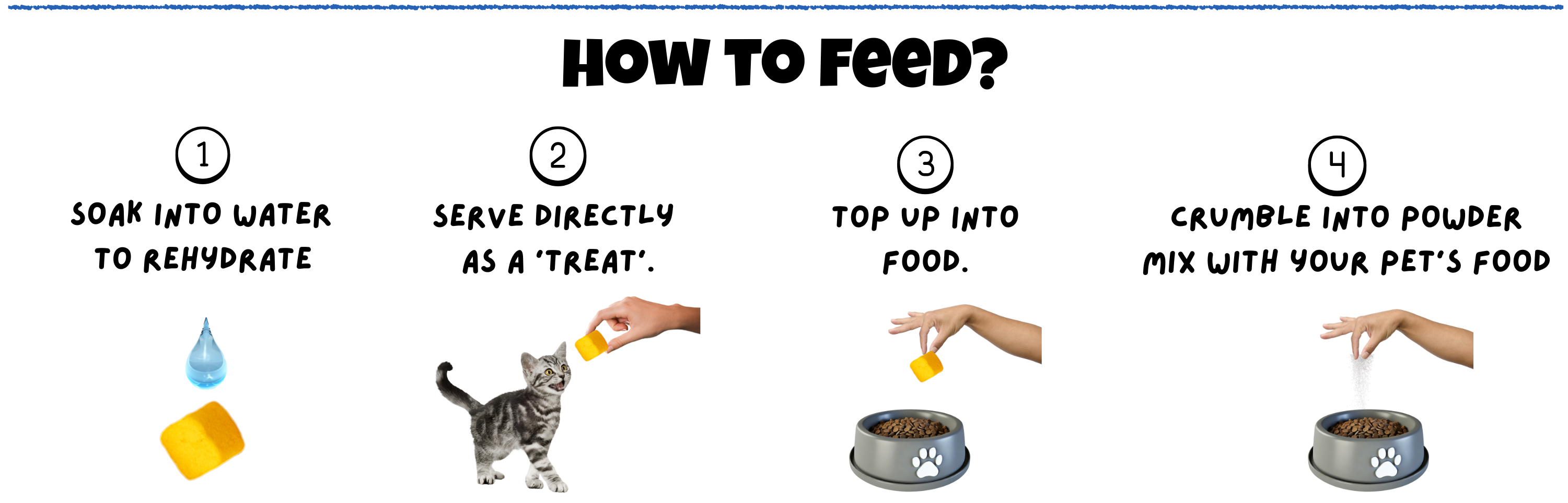 how to feed Egg Yolk Freeze Dried for Cats & Dogs